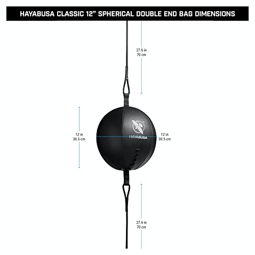 Hayabusa Double Ended Bag Classic Sphere - Black, 12 Inches
