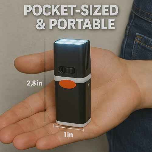 IN SELECT 9 Volt Small Pocket Led Mini Flashlight -High Lumens Compact Portable Emergency Light Multi Mode Handheld Flashlight Light for Camping Hiking and Outdoor Use (2Pack,Battery not Included)