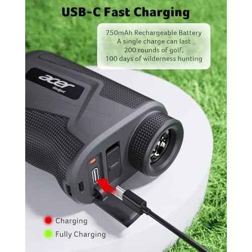 Acer Gadget Golf Rangefinder with Slope - 800/1200Yards Range Finder for Hunting, 6X Magnification with Flag Pole Locking Vibration, Rechargeable Battery with Magnet Stripe, Golf Accessories for Men