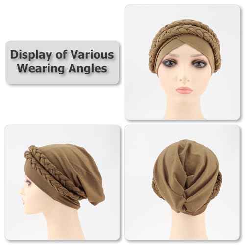 DRESHOW womens Pre-tied Cross Knot Hat