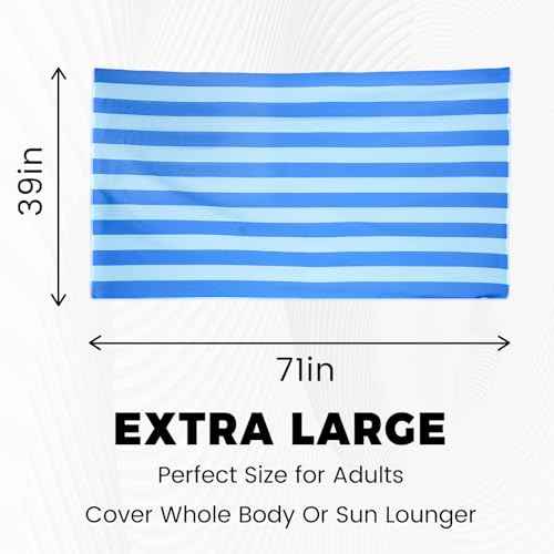 Microfiber Beach Towel & Waterproof Phone Pouch Case in a Gift Box. 71x39 Inch Extra Large Super Absorbent Lightweight Quick Dry Oversized Streaks Towel for Vacation Travel Pool. Style 1