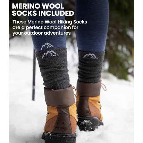 Merino Wool Beanie Men and Women ? Novelty Cuff Merino Wool Hats for Men and Women - Unisex Adult Beanie Hat and Socks