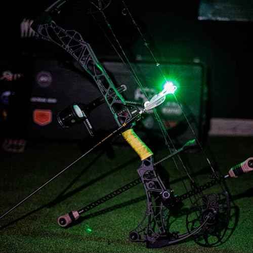 6PCS X Lighted Nocks for Arrows with .204 .233 .244 .246 Inside Diameter with H, S, GT Bushings High-Visibility LED Arrow Nocks, ON/Off Switch Included