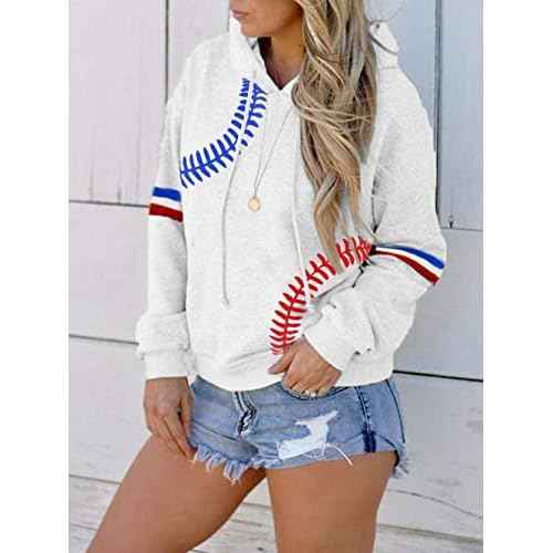 Womens Baseball Hoodie Baseball Sweatshirts Long Sleeve Tops Lightweight Hoodie Workout Shirt
