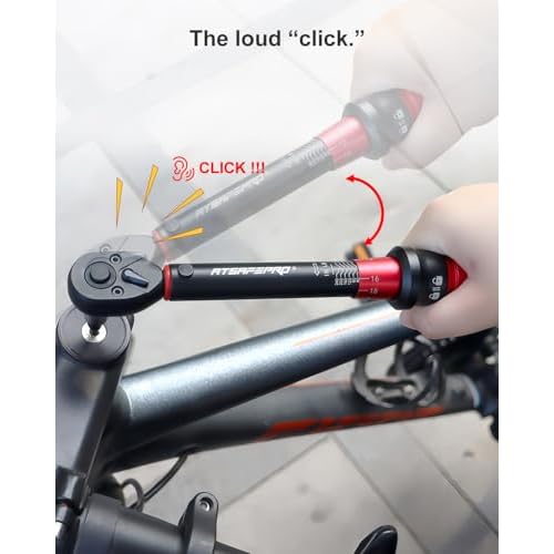 ATsafepro Inch Pound Torque Wrench-20-240 in.lb/2.3-27.1 Nm,1/4 Torque Wrench for Bike, Bicycle Maintenance,14-Piece Bike Torque Wrench Set,1/4 inch torque wrench-Dual Range Scales and Dual-Direction