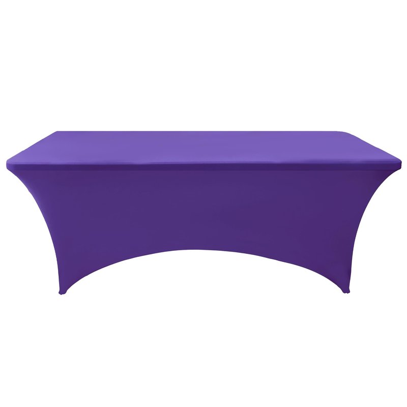 ZarzaaSik 2-Pack 6ft Spandex Table Covers for Rectangle Standard Folding Tables - Wrinkle Resistant Stretch Tablecloths - Ultimate Fitted Table Protector for Parties, Trade Shows, Banquet