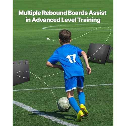 VEVOR Portable Soccer Wall with 2 Angles Rebound, Foldable HDPE Kickback Rebound Board, Soccer Training Equipment for Kids and Adults, Passing & Shooting Practice