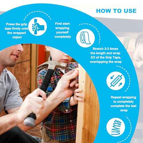 Self-fusing Silicone Tape(20mil), Fusion Grip Tape, Applicable to Silicone wrap for Barbells, Dumbbells, Pull-ups, and Tools Like Bike Handlebars, Wrenches, and More (1 in * 10 ft)