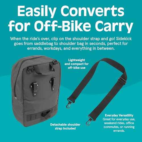 Retrospec Sidekick Single & Dual Pannier Bike Bag - Waterproof Commuter Pannier with Laptop Sleeve, Reflective Rain Cover & Carry Strap - Eco-Friendly 600D rPET - 17" Large Capacity
