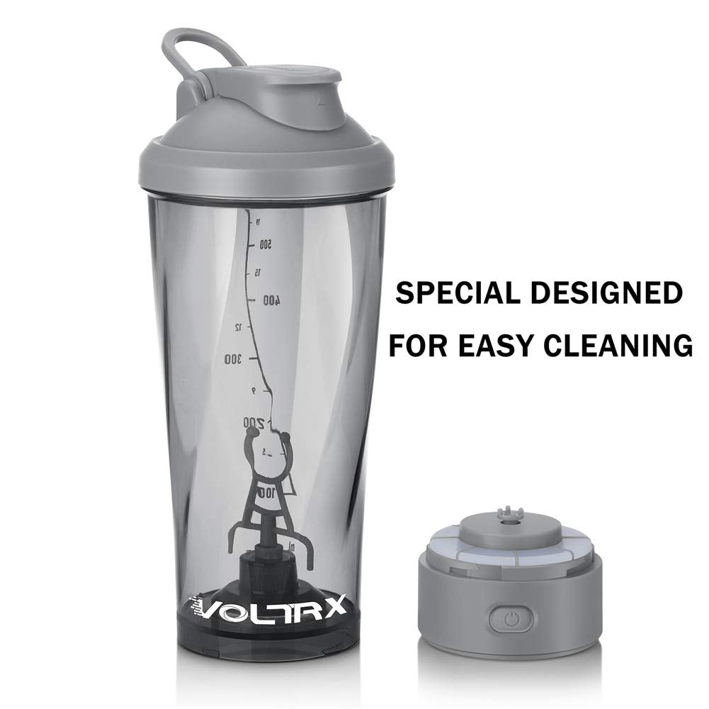 VOLTRX Premium Electric Protein Shaker Bottle, Made with Tritan - BPA Free - 24 oz Vortex Portable Mixer Cup/USB Rechargeable Shaker Cups for Protein Shakes