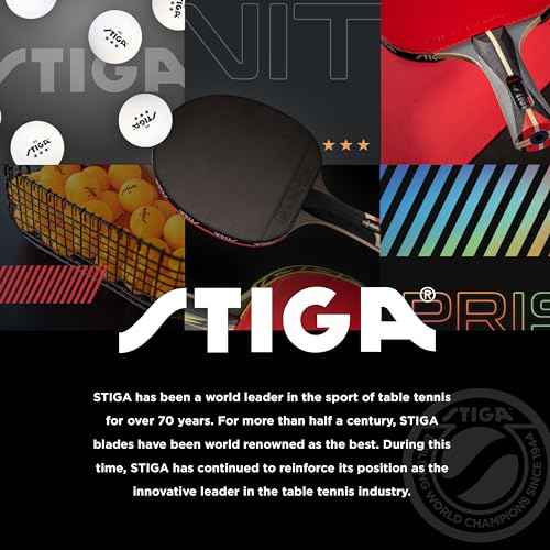 STIGA Bullet Ping Pong Paddle ? 5-ply Extra Light Blade ? 2mm Premium Sponge ? Flared Handle for Masterful Grip ? Performance Table Tennis Racket for Competitive Play