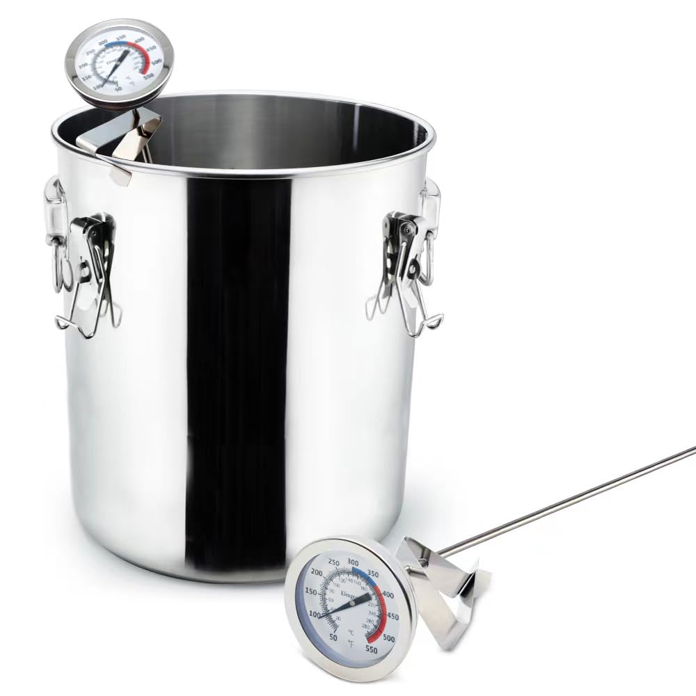 Deep Fry Turkey Candy Thermometer(2 Pack) with 12" Probe & Pot Clip,Oil Thermometer for Fring, Classical Gauge for Cooking of Tall pots,Beef,Lamb,Meat Cooking