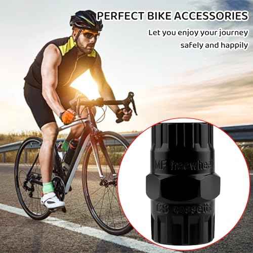Professional Bike Freewheel Removal Tool ? Heavy-Duty Steel Cassettes Lockring Socket, Cassettes Lockring Remover Tool, Essential Bicycle Repair Tool for Mechanics & DIY