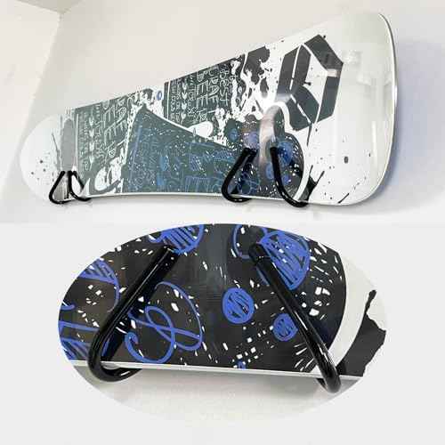 Pmsanzay 2 Pack Universal Ski and Snowboard Wall Storage Rack, Horizontal Wall Rack Hanger, Ski Holders Snowboard Gear Organizer Snowboard Display Stand for Room, Garage