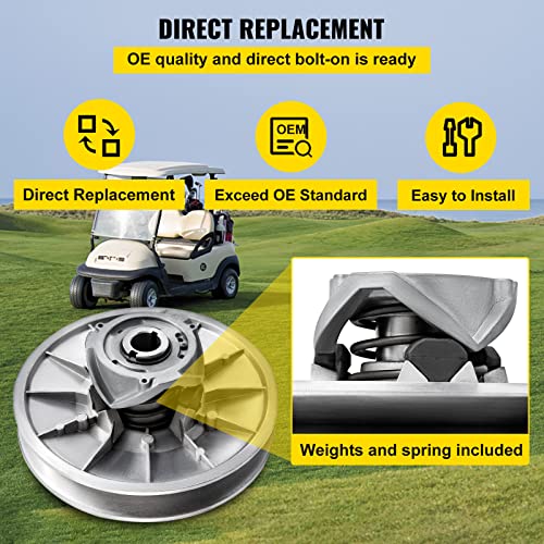 Vevor Supsuper Golf Cart High Torque Driven Clutch for Club Car DS & Precedent 1997 to Up Club Car 4-Cycle Gas Golf Cart Model, Silver