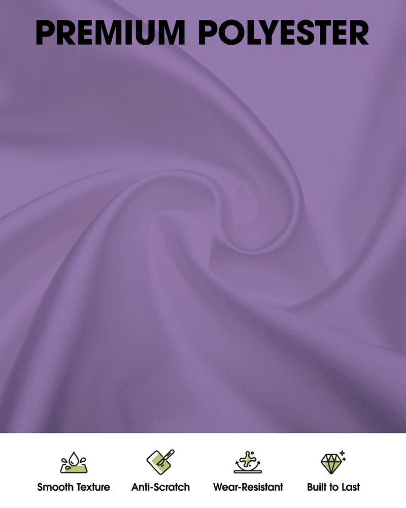 Pureegg Rectangle Table Cloth 60" x 102" – Durable Polyester Tablecloth Offers Reusable & Washable Protection, Ideal for Outdoor Party, Picnic, Wedding, Banquet and Birthday, 2 Pack, Lavender