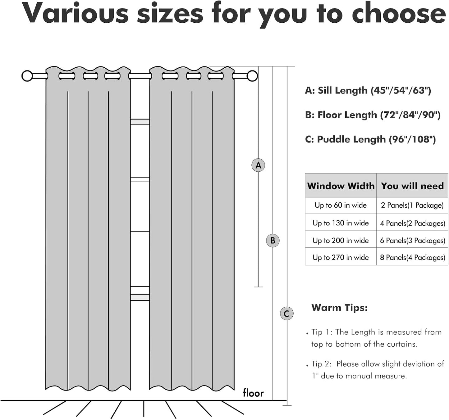 MIULEE Linen Curtains - 100% Blackout Thermal Insulated Greige Drapes | Room Darkening 52x63 Inch (2 Panels)