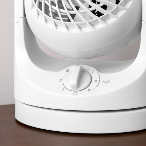IRIS USA WOOZOO Desk Fan - Oscillating Air Circulator with 3 Speeds | 32ft Air Distance, Quiet 27db Motor, White
