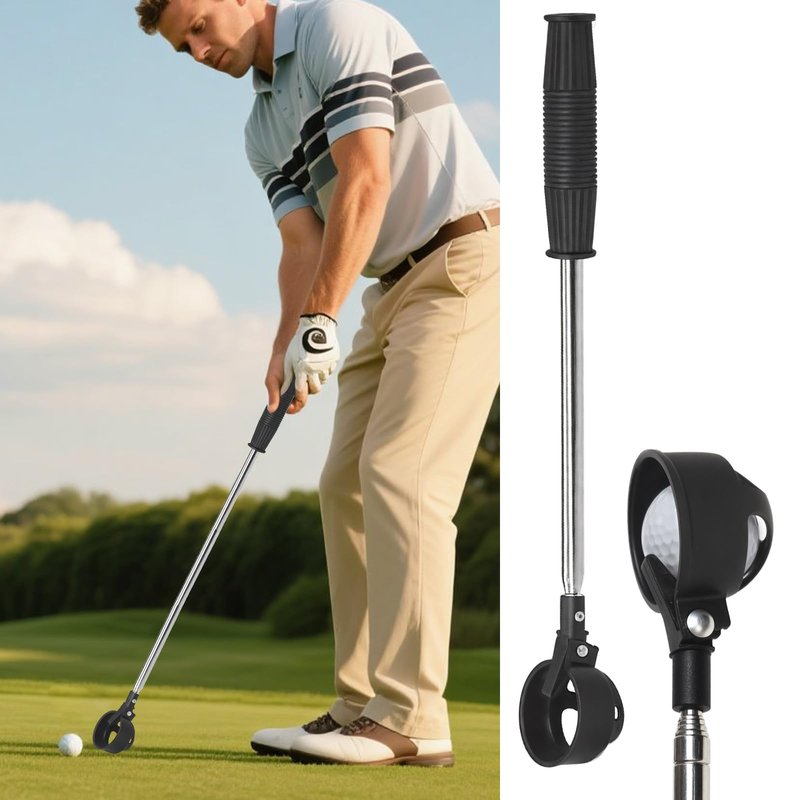 QPPKII 6Ft/9Ft Golf Ball Retriever for Water Telescopic, Ball Retriever Tool Golf Ball Grabber, Golf Accessories Gifts for Men Women