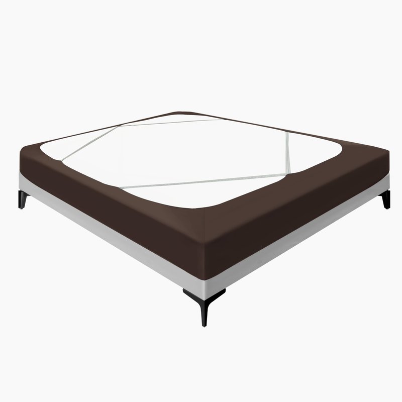 Biscaynebay Decorative Box Spring Cover Queen Size, Brown Jersey Luxurious Jersey Knitting Stretchy Wrap Around 4 Sides Bed Skirt for Home/Hotels, Easy Fit Wrinkle & Fade Free Machine Washable