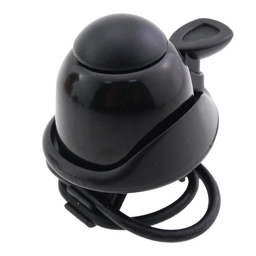 CTWHA 2PCS 5.8x5cm Mountain Bike Rotary Adjustable Ring Bell Black Bicycle Cycling Rattles Leather Ribbon Bell Loud Sound for Road Bike City Bike Sport Bike