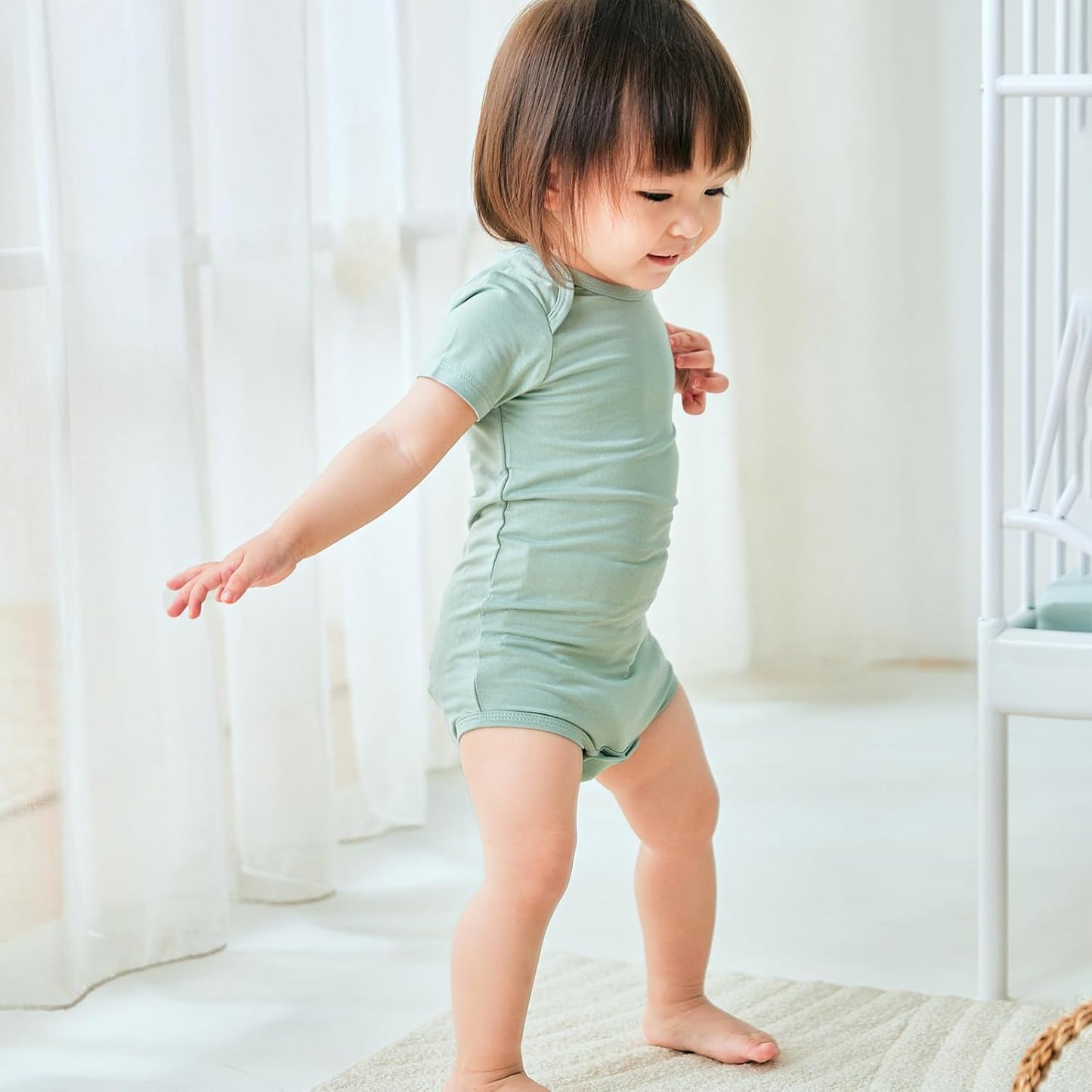 Okayinn BubblePanda Baby Onesie - Soft Rayon Bamboo Bodysuit for Boys & Girls | 0-24 Months Neutral