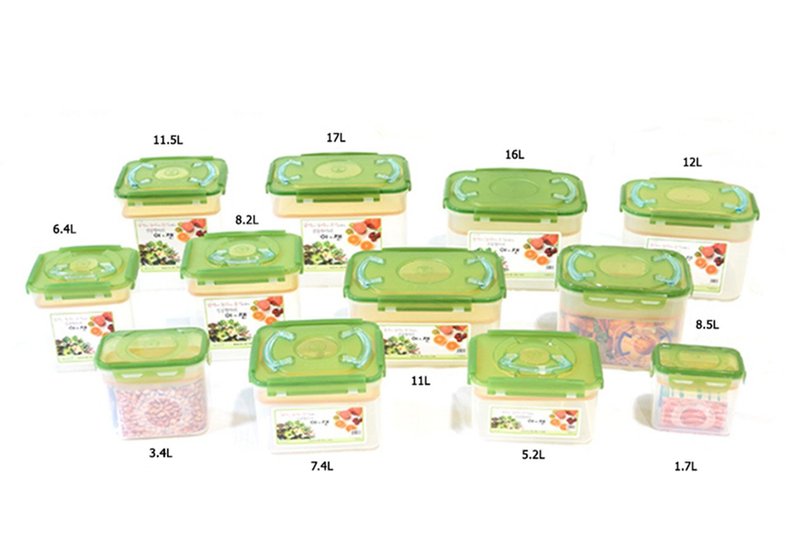 E-Jen Premium Kimchi, Sauerkraut Container Probiotic Fermentation with Inner Vacuum Lid (Earthenware Green, 0.45 gal/ 1.7L)