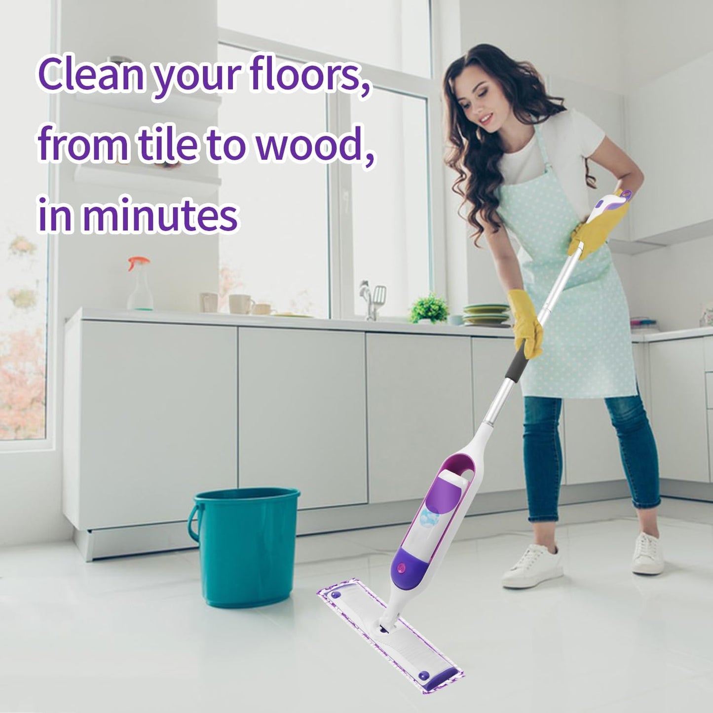Skiennix Disposable Power Mop Pads - 10 Pack Compatible with Swiffer | Unscented Floor Cleaning Refills