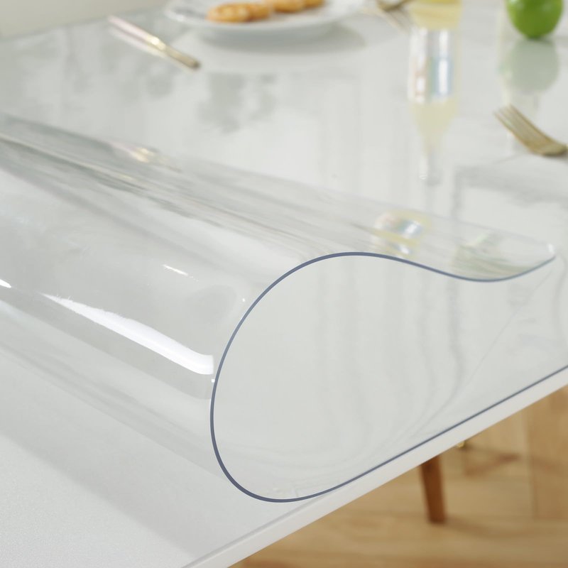 LovePads Clear Table Cover Protector 38 x 60 Inch, 1.5mm Thick Plastic Table Cover, Table Protector for Dining Room Table, Waterproof Vinyl Tablecloth Table Pad Mat for Kitchen, Dresser, Writing Desk