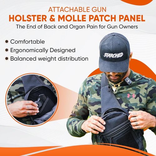 DINOSAURIZED - Raptor Sling Bag ā (Left-Handed) Tactical Shoulder Chest Pack for Men and Women, Versatile EDC Sling Backpack with Durable Design, Perfect for Shooting, Hunting and Daily Use.