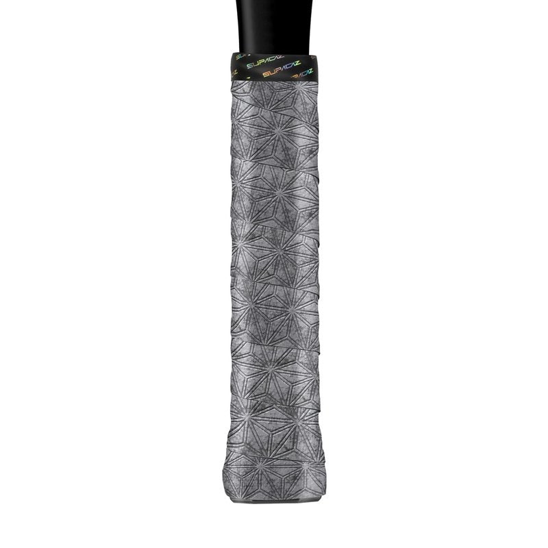 Supacaz SupaSuave Gunmetal Tennis Overgrip - Racket Dry Overwrap - Racquet Grip Tape - Over Grip Wrap - 3pk