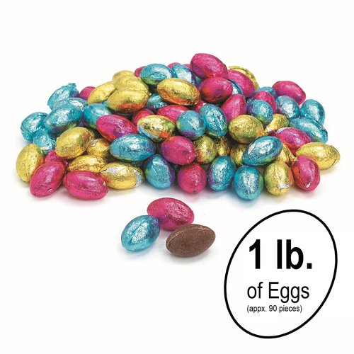 Fun Express Chocolate Candy Eggs Individually Wrapped - Indulge in 60 Irresistible Foil
