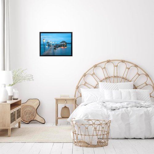 JCJMY 13x17 Picture Frame - Black Wall Mount for Horizontal or Vertical Display | Shatter-Resistant Plexiglass