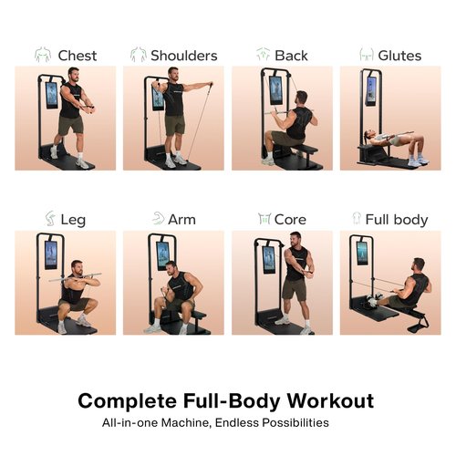Speediance Home Gym, Smart AI-Powered Multi-Functional Smith Machine for Full Body Strength Training, All-in-one Gym Equipment, Digital Weight System, Workout Station, Squat Rack, Gym Monster 2
