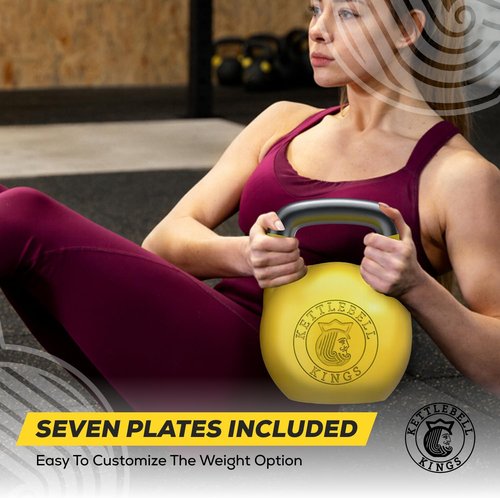 Competition Kettlebells (8-48 KG) with 35mm Handle | Strength Training Weights for Home Gym