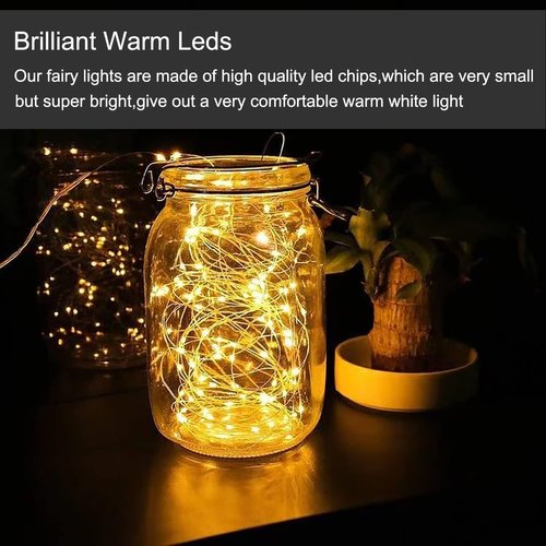 Fairy Lights 24 Pack - Battery Operated 3.3ft 20 LED Warm White String Lights for Weddings & DIY Decor