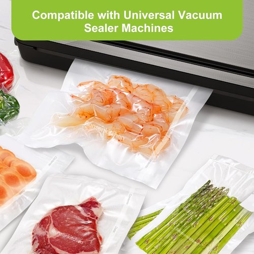 Bonsenkitchen Vacuum Sealer Bags - Heavy Duty 11" x 20' Rolls | BPA Free Food Storage & Sous Vide Cooking