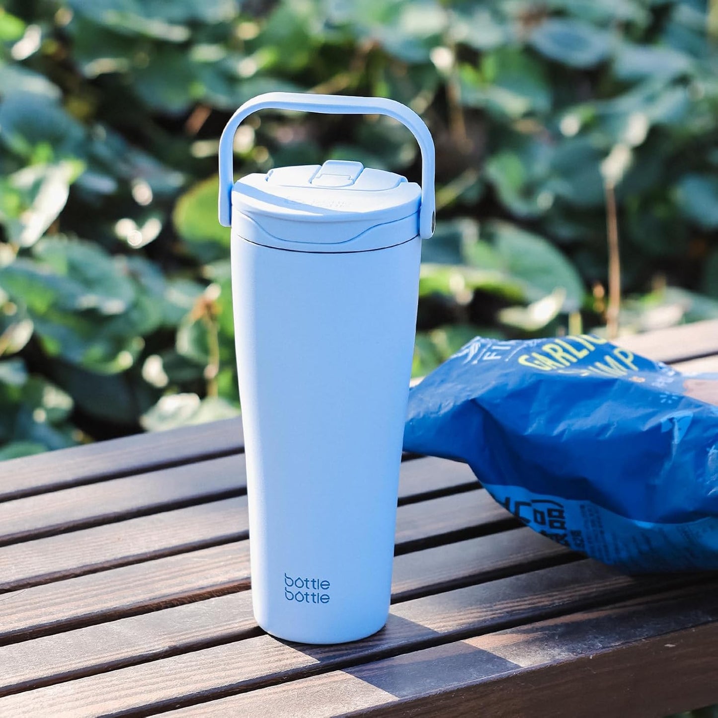 BOTTLE BOTTLE Insulated Tumbler - 30oz Stainless Steel Water Bottle with Handle & Straw Lid | BPA-Free, Leak-Proof, Perfect for Hot & Cold Drinks (Blue)
