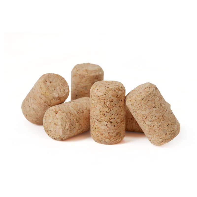ABC Cork Co. 100 Corks in a Bag- Made in Portugal (38 x 22#8 Short, Agglomerated Deluxe) - 100 Pack