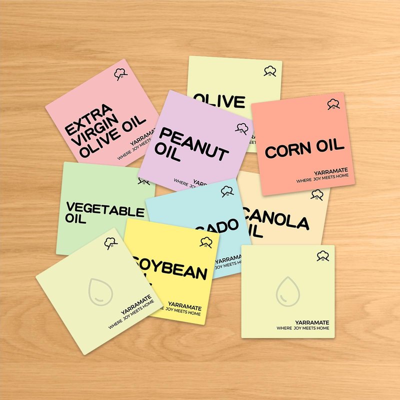 YARRAMATE 20 Color Labels for Oil Sprayer Bottles, Stickers for Oil,Sauce and More