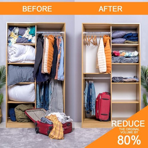 GONGSHI Vacuum Storage Bags - Space Saver Seal Bags for Clothing & Travel | 10 Small Size