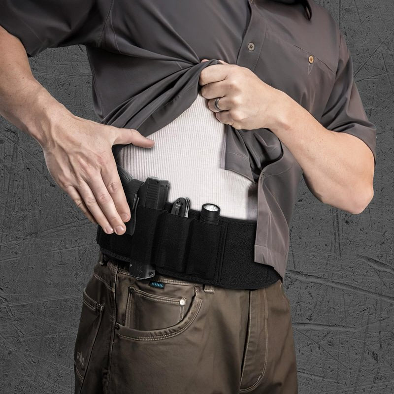 ZZY Belly Band Holster, Belly Band Holster Men and Women, Belly Holster for Concealed Carry Waist Holster for Pistols Fits Glock 19, 17, 26, 43, Sig P365, Taurus, Ruger, S&W M&P Shield 9MM