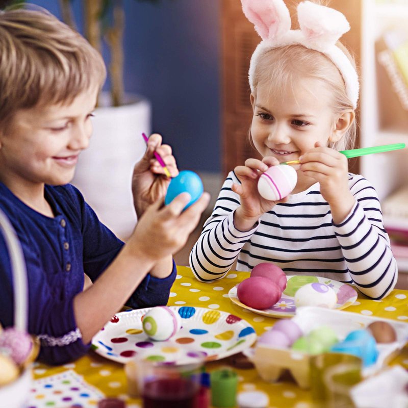SpringFlower White Easter Eggs Painting Kit-24 Paintable Flocking Eggs with Doodle Kit for DIY Design-Hanging Flocking Eggs with Rope for Easter Decoration,Egg Hunts,Basket Stuffers & Essentials