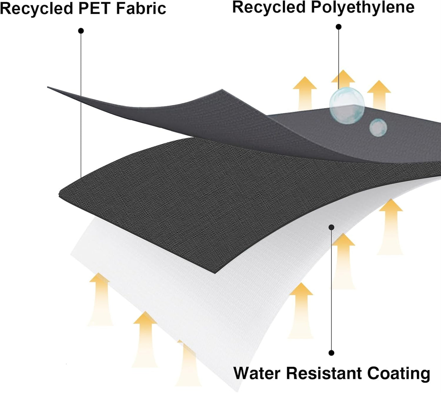 RPET Fabric Griddle Cover - Durable Black Protection for 30" Slate Griddles