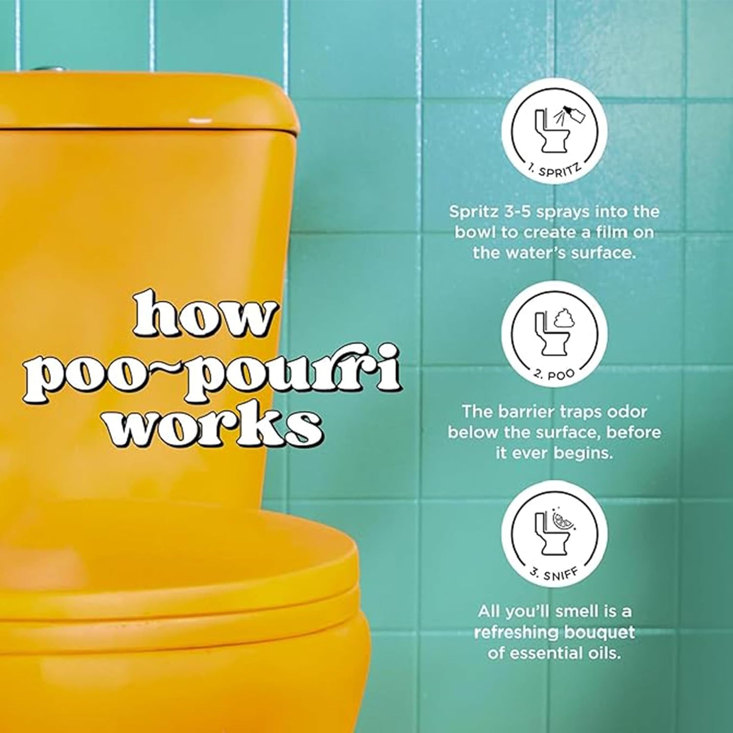 Poo-Pourri Toilet Spray Variety Pack - Spring Scents: Berry & Bright, Peaches & Cream, 2 Oz