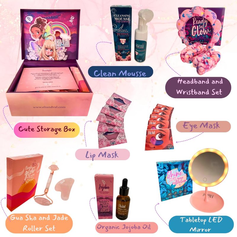 Tween Gift Box – Gifts Basket Teen Girl – Spa Kit for Teen Girls with Skincare and Self-Care Essentials – Birthday or Holiday Present