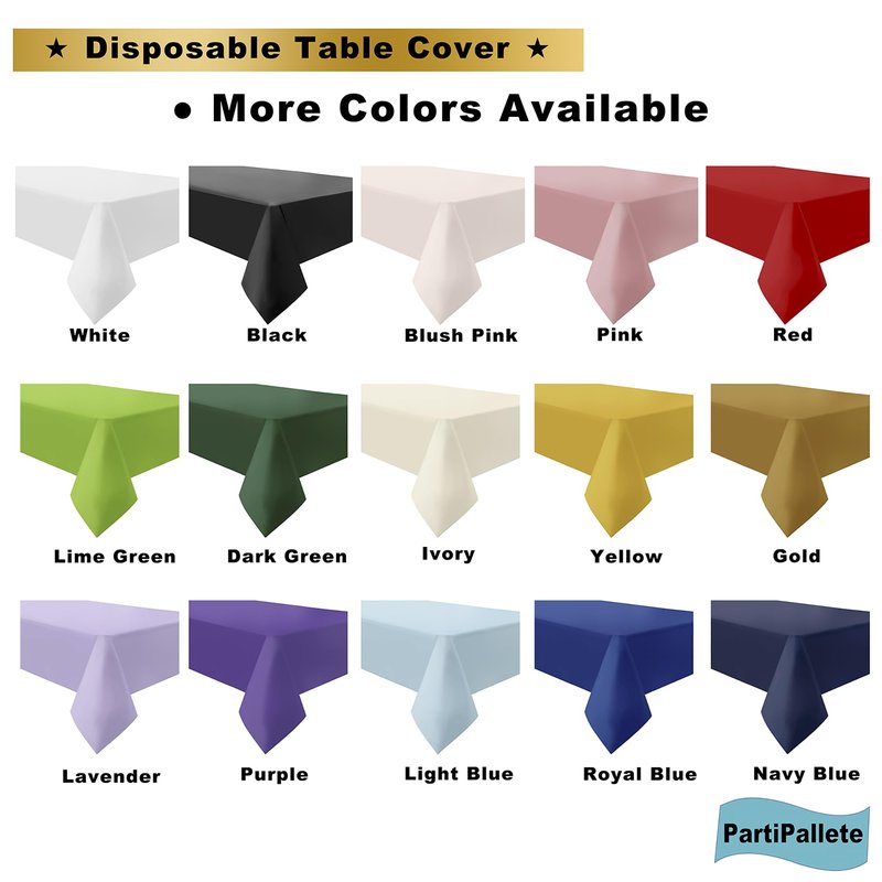PartiPallete 3-Pack Premium Plastic Dark Royal Blue Tablecloth Disposable 54" x 108" Rectangle Table Cover PEVA Party Sapphire Ocean Blue Table Cloths for Parties Birthday Wedding Picnic Banquet