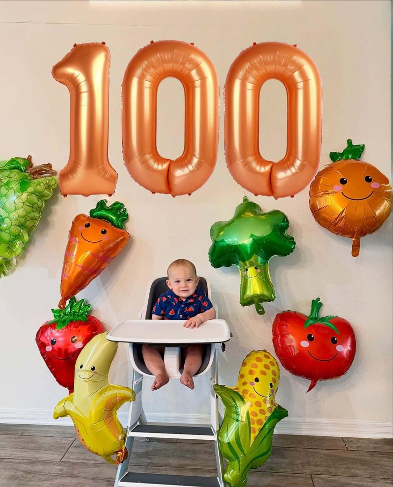 Orange 3 Balloon, Number Balloon 40 Inch, 3rd Three Year Old Birthday Deco, Orange Party Supplies for Party Decorations, Number 3 Balloon