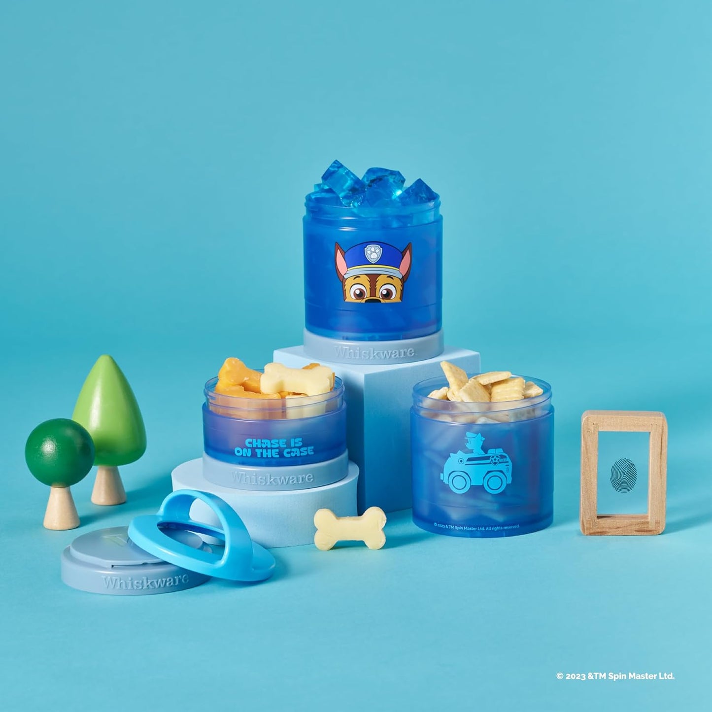 Whiskware Stackable Snack Containers - Durable Food Storage for Kids | Dishwasher Safe, Paw Patrol Design
