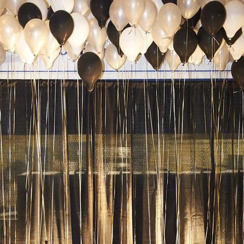 PartyWoo Crepe Paper Streamers 6 Rolls 492ft, Pack of Gold, Silver and Black Party Streamers for Party, Birthday and Wedding Decorations (1.8 Inch x 82 Ft/Roll)